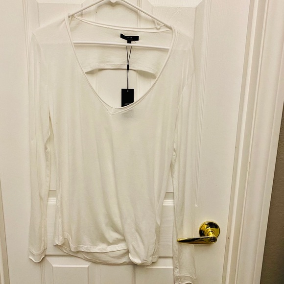 Joe’s Jeans White Mia Tee Top Large NWT New - Picture 3 of 3